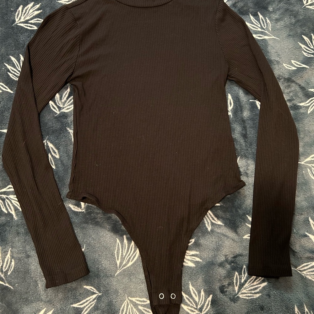 Fashion Nova Black Long Sleeve Bodysuit